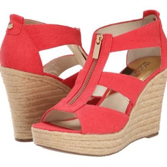 Michael Kors Shoes - NWOT MICHAEL KORS coral wedges